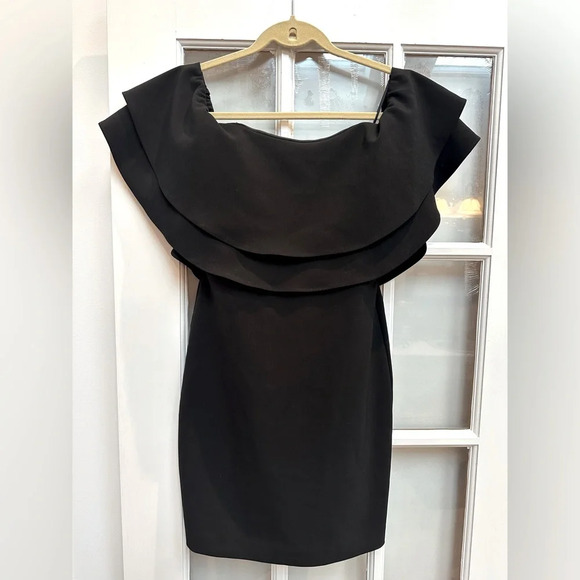 Parker Black Label Bloomingdale’s Off The Shoulder Formal Cocktail Dress Size 2 - Picture 13 of 13